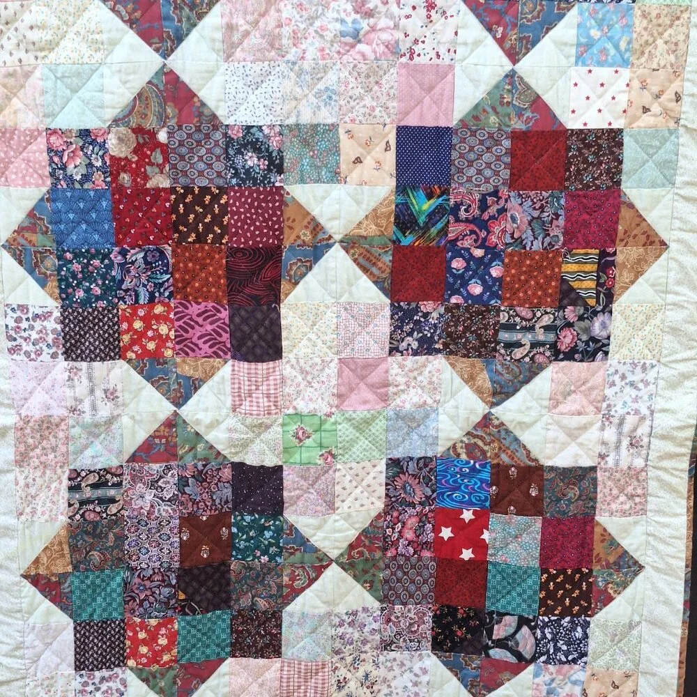 Quilt Wall Hanging 34”x 65” Star Chiclets? Multi-color